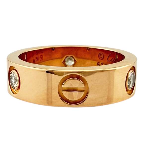 CARTIER Authentic 18k Gold Diamond Love Ring - Picture 4 of 6